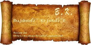 Bujdosó Kristóf névjegykártya